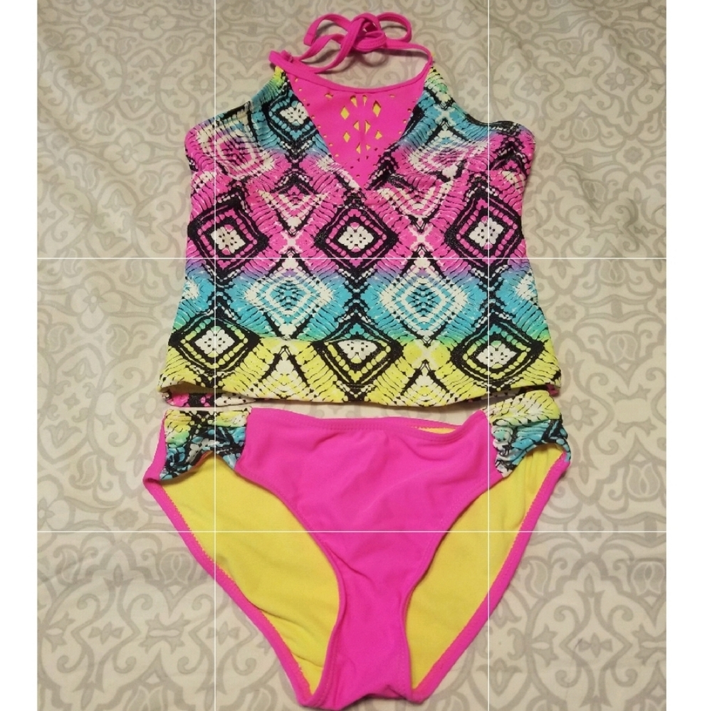 GIRLS SIZE 8 TANKINI 2 PIECE